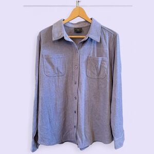 Women's NWOT Light Purple 32 Degrees Heat Warm Soft Flannel Button Down Shirt L